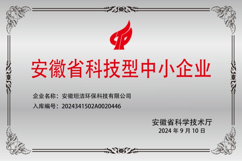 荣昌安徽科技型中小企业证书